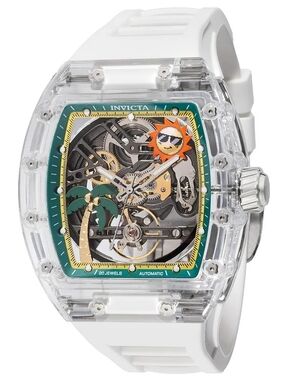 Invicta Artist Radian Prism Men’s Clear Case Automatic Skeleton Watch, Sapphire
